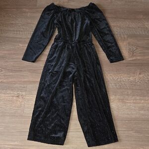 Old Navy Black Velvet Jumpsuit